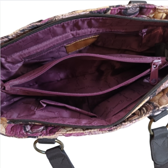 🎁 NWOT Donna Sharp Quilted Satchel. Gorgeous Autumn Colors! Very Roomy! - Picture 8 of 14